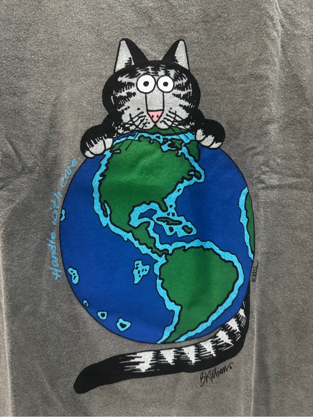 New NWT B. Kliban Crazy Shirts Hawaii Cat Earth Collectible T-Shirt XL - Picture 4 of 10